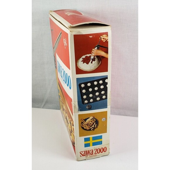 Vintage SAWA 2000 Standard Metal Cookie Press Decorator Gun With Box 1970s - Picture 7 of 16